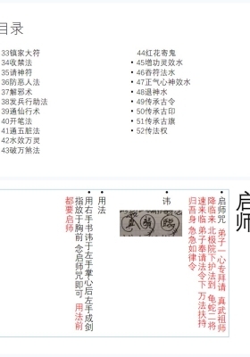 北极驱邪院北极真武先天一脉传法师法本💰5