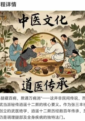 【道医养生传承】最新张三丰秘传的腿部养生绝学“武当逍遥十二厥”（小腿藏百病，厥通