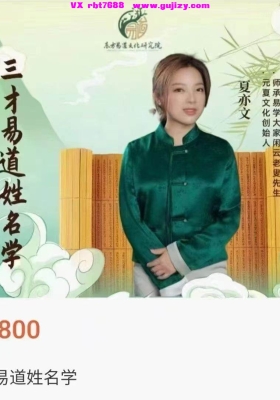 夏亦文--三才易道姓名学16集视频课💰5