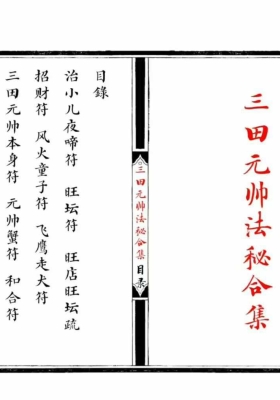 《江南清微三田都元帅法秘合集》💰5