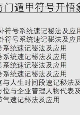 周槿芮巧记奇门遁甲符号开悟象法 （交付课讲义）💰5