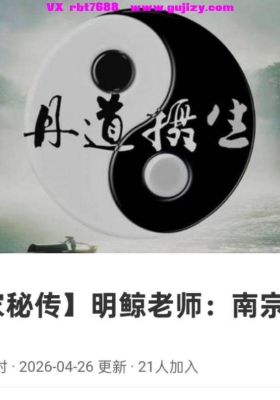 道家秘传 明鲸老师：南宗丹道8集视频课💰5