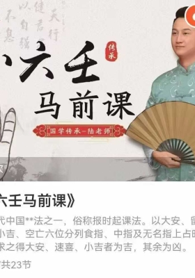 陆先生 小六壬前马‬课 23视节‬频课￥5