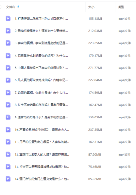 道家导引术合集视频28集（含道家修炼、丹道修炼、龙虎六式等） 【3.6GB】💰5