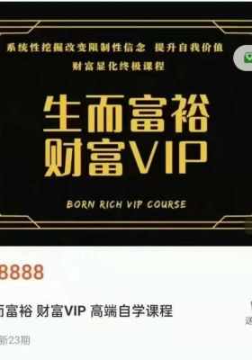 【财富显化】b站up主 Lyla 『生而富裕 财富』VIP 高端自学课程 23集视频课💰5