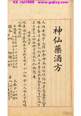 《神仙药酒方》💰5