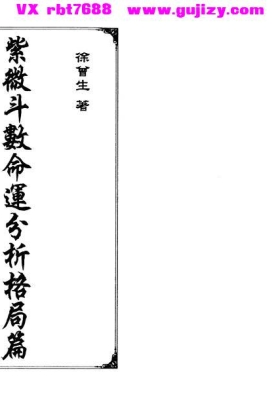 《紫微斗数命运分析・格局篇》徐曾生💰5