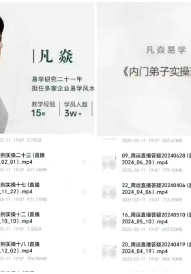 凡焱2025最新课·七政‬四余内门‬弟子实操班35集视频(跟天机班不一样) 💰5