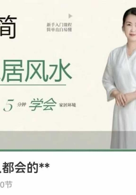 芯玥老师 极家简‬居风水 人人都‬会的风水 10节视频课￥5