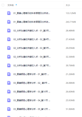 何曼宁图像心理全通班35集￥5