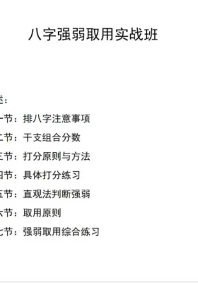 刘小铭-网络八字强弱取用实战班 8集 视频课带课件￥5