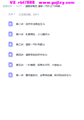 道医宗宥丞  道家一气针之15种疑难病6节视频💰5