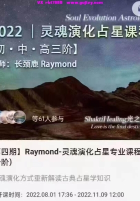 【灵魂占星】Raymond稀有灵魂演化占星课程（共一二三阶 已完结）视频合集💰10