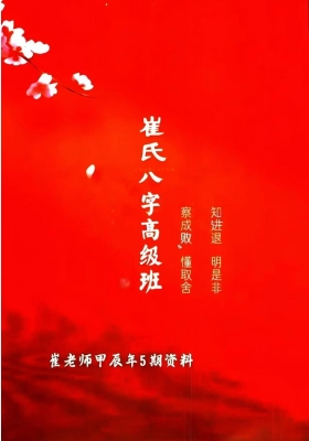 崔文举《崔氏八字高级班》崔老师甲辰年5期资料  💰5