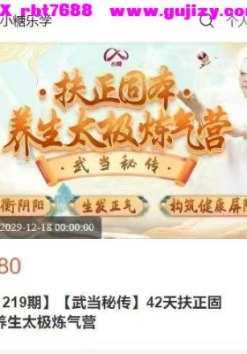 【太极炼气】武当秘传 42天扶正固本_养生太极炼气营视频合集💰5