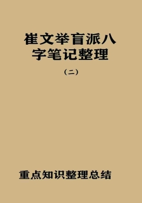 《崔文举盲派八字笔记整理二》￥5