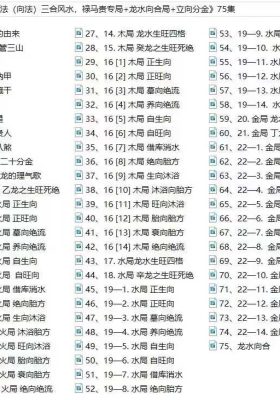 巧克力《新法（向法）三合风水，禄马贵专局+龙水向合局+立向分金》75集视频课程💰5