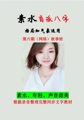 素水盲派八字《第六期（网络）秋季班》格局加气象运用录音同步教材💰5