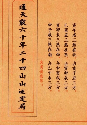 《通天窍六十年二十四山山运定局》￥6