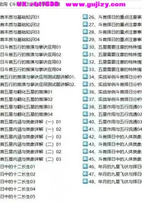 学易致用《斗首择日运用详解》48集💰5