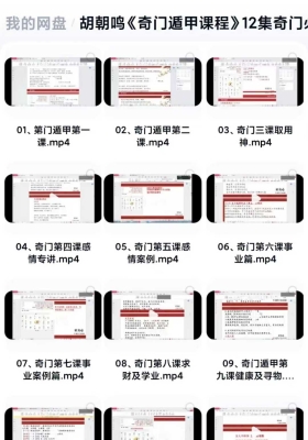 胡朝鸣《奇门遁甲课程》12集视频课￥5