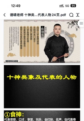 德啸老师 十神类象及代表人物24页💰5