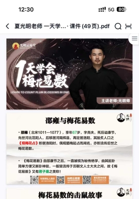 夏光明老师 一天学会梅花易数 ·课件💰5