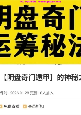 【奇门课程】王里碧开启阴盘奇门遁甲的神秘之门6集视频课💰5