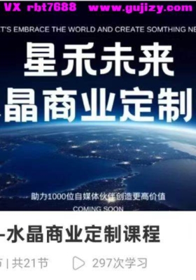 【重磅水晶玄学商业】星禾未来 水晶商业定制课程21集视频课💰5