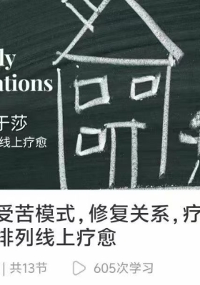 【家排】打破你的受苦模式，修复关系，疗愈爱家庭系统排列线上疗愈13集视频课 💰5