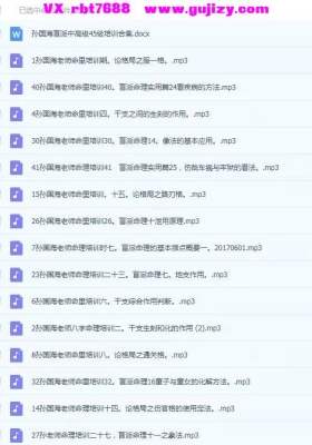 孙国海盲派命理中高级45节 音频+课件💰5