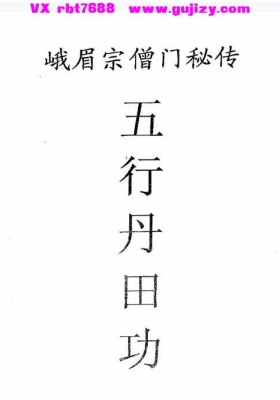 《峨眉宗僧门秘传·五行丹田功》💰5