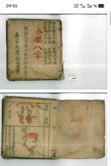 《合婚八字》清代彩绘手抄本，98页￥6