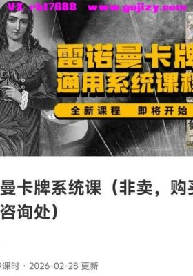 最新亚塔雷诺曼卡牌通用系统课程9集视频课💰5