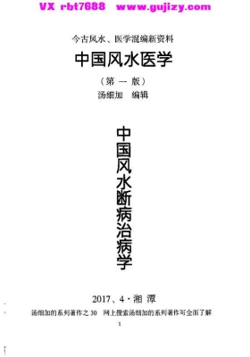《中国风水医学・中国风水断病治病学》（汤细加）💰5
