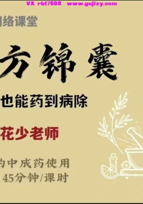 方寸山《成方锦囊：中成药也能药到病除》音频课💰5