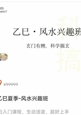 玄门有鲤科学搞玄 2025乙巳夏季-风水兴趣班 15集视频课￥5