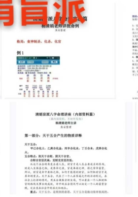 《杨清娟 盲派八字资料三册PDF电子书》💰8