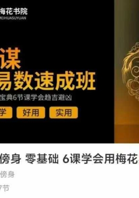 一“易”傍身 零基础 6课学会用梅花易数 7节音频 ￥5
