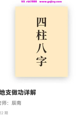 辰南最新天干地支做功详解 22集视频课💰8