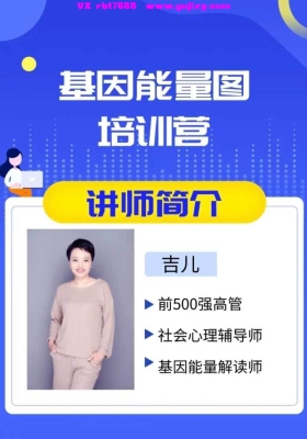 你的人生需要开挂：了解自己的基因天赋，活出最强版本～基因能量图解读培训营27集视频