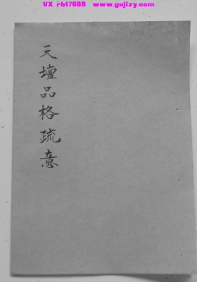 《天坛品格疏意（祖祀普化雷坛彩云氏）》💰5