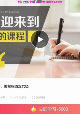 【艾灸】玄莹归原双穴灸 全38讲视频课 理论+实操 临床效果非常好的灸法课💰5