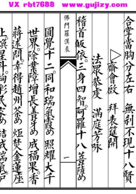 《罗汉表》高清排印版💰5