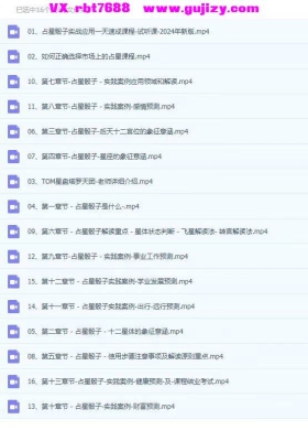 【占星骰子】英国正统 TOM 范菲菲教授 占星骰子实战应用一天速成课程 16集视频课💰5