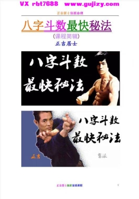 正吉居士《八字斗数最快秘法》💰5