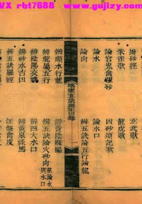 《地理五诀辨正》四卷💰5